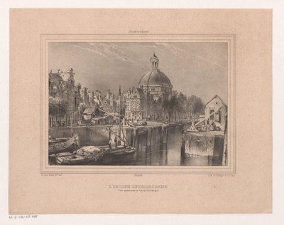 View of the Stromarkt, the Singel, and the Lutheran Church by Huib van Hove Bz