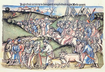 The Mongol Invasion of Hungary in 1241 during the reign of Bela IV by Hungarian School