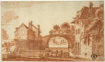 Old Houses on Canal by I Jan van de Velde