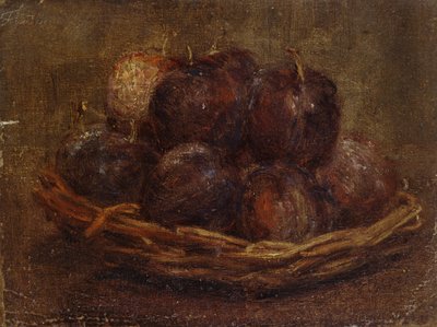 A Basket of Plums by Ignace Henri Jean Fantin Latour