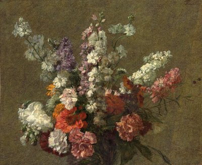 Delphiniums by Ignace Henri Jean Fantin Latour
