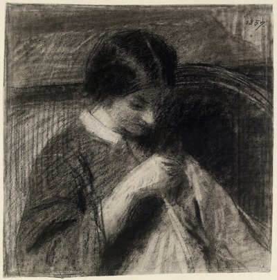 Woman Sewing by Ignace Henri Jean Fantin Latour