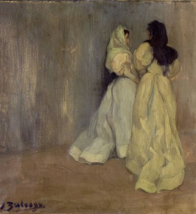 Study in Grays – Two Women – 1896 by Ignacio Zuloaga y Zabaleta