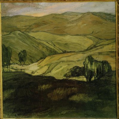 Ignacio Zuloaga / Landscape in Aragon – 1911 by Ignacio Zuloaga y Zabaleta