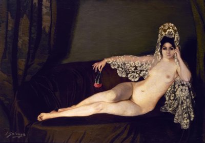 Nude with Carnation by Ignacio Zuloaga y Zabaleta