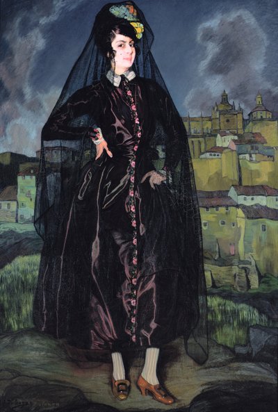 Portrait of Anita Ramirez in Black by Ignacio Zuloaga y Zabaleta