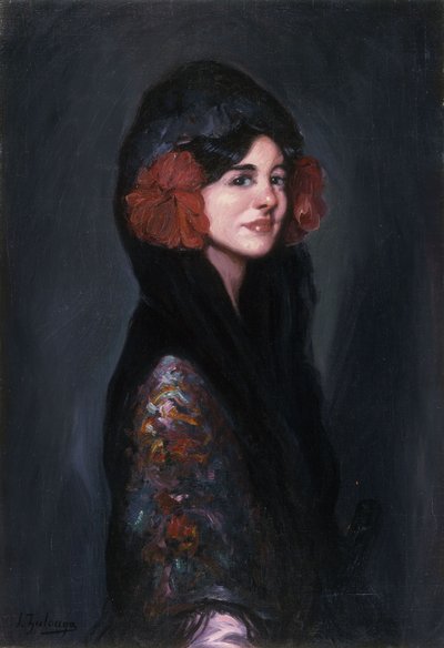 Portrait of an Elegant Lady by Ignacio Zuloaga y Zabaleta