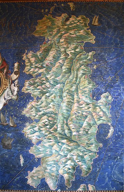 Map of Sardinia by Ignazio Danti