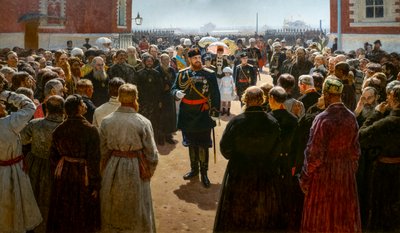 Alexander III Receiving the Deans of Cantons in the Courtyard of the Palace by Ilya Efimovich Repin