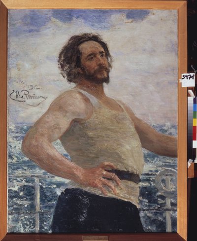 Portrait of the Writer Leonid Andreiev by Ilya Efimovich Repin