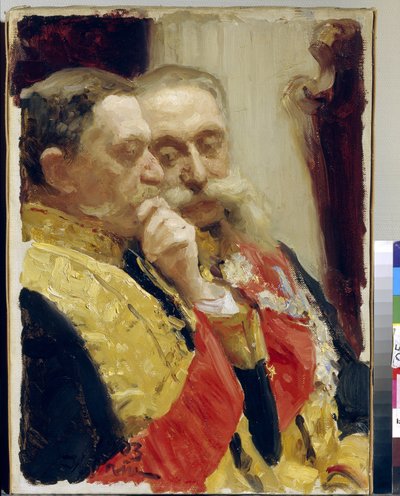 Portrait of I. Goremykin and N. Gerard members of the Council of State by Ilya Efimovich Repin