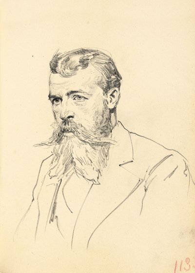 Portrait of a Man with Moustache and Beard by Ilya Efimovich Repin
