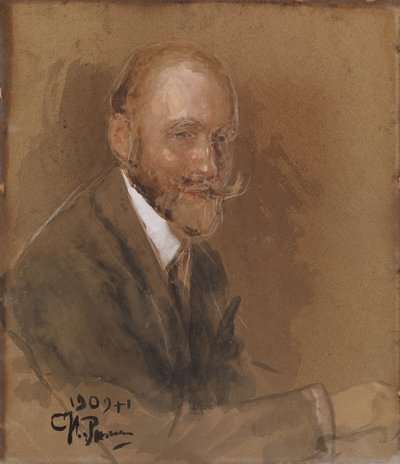 Portrait of the Playwright Prince Vladimir Vladimirovich Bariatinsky 1874-1941 by Ilya Efimovich Repin