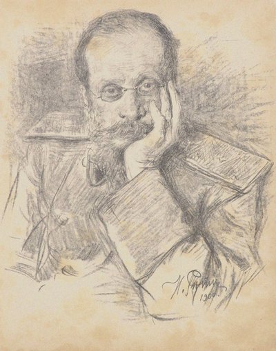 Portrait of the Composer César Antonovich Cui by Ilya Efimovich Repin