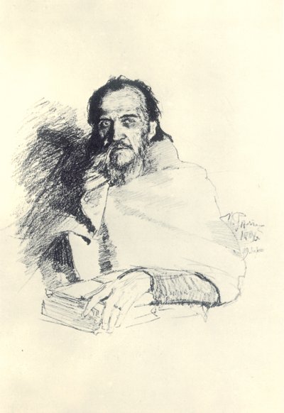 Portrait of the poet Yakov Polonsky by Ilya Efimovich Repin