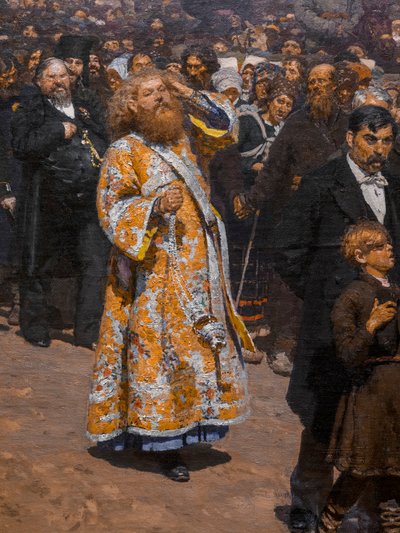 Religious Procession in the Kursk Province (detail) by Ilya Efimovich Repin