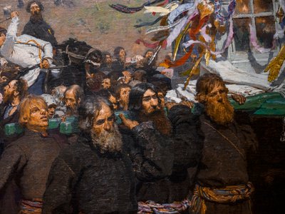 Religious Procession in the Kursk Province (detail) by Ilya Efimovich Repin