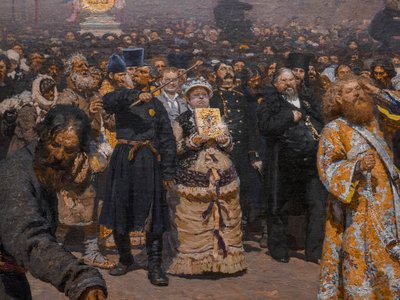 Religious Procession in the Kursk Province (detail) by Ilya Efimovich Repin