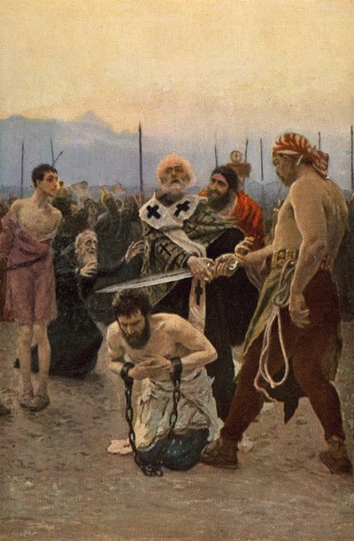 St Nicholas of Myra Saves Three Innocents from Death by Ilya Efimovich Repin