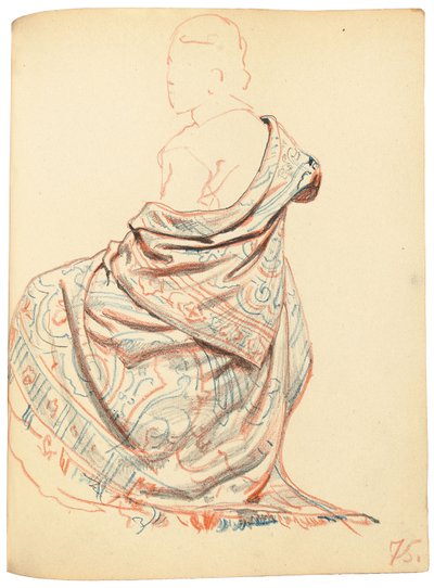 Study for A Parisian Cafe: Study of Dress for Seated Woman by Ilya Efimovich Repin