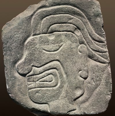Incan relief representing a face in profile by Incan