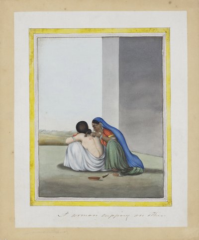 A Woman Cupping Another by Indian School