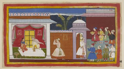 Vasistha Has Told Sumantra to Tell the King That All is Ready, and He Informs Dasaratha of This. He is Told by Kaikeyi, with Dasaratha