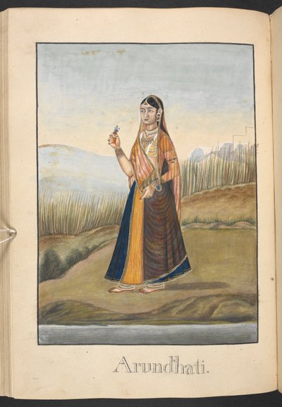 Arundhati, wife of Vashishtha by Indian School
