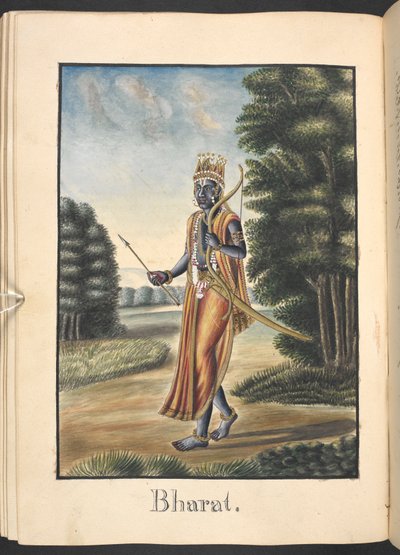 Bharata, half-brother of Rama by Indian School