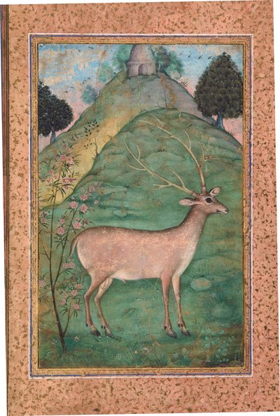 Buck in a Landscape by Indian School