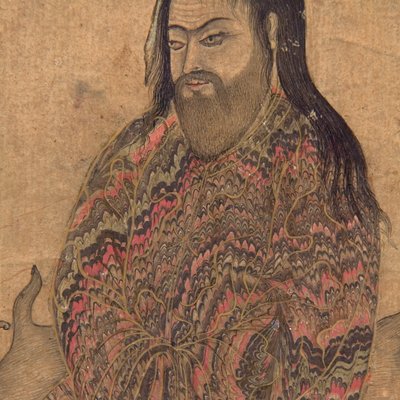 Detail from A Dervish, Seated in Contemplation by Indian School