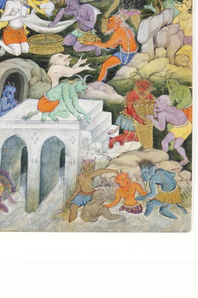 Demons in a Wild Landscape (detail) by Indian School