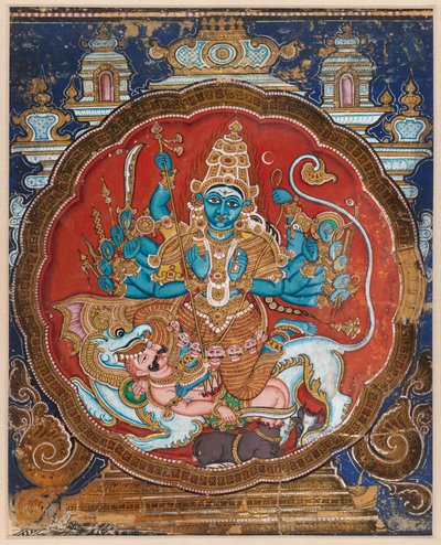 Durga Killing the Buffalo Demon by Indian School