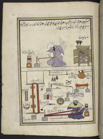 Gold lace and braid-makers by Indian School