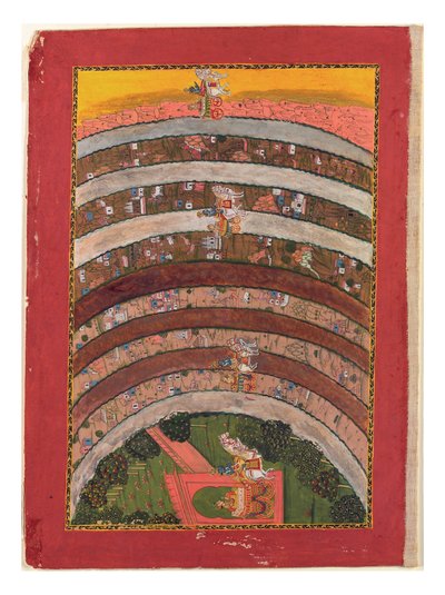 Journeying through Unknown Lands, from the Travels of Krishna in his Chariot by Indian School