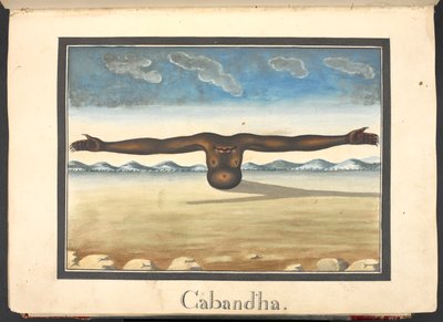 Kabandha, a demon slain by Rama by Indian School