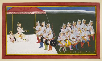 King Sagara Orders His Sons to Find the Sacrificial Horse by Indian School