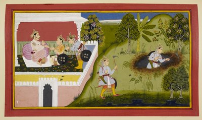 King Sagara Sends Anshuman to Search for the Horse by Indian School