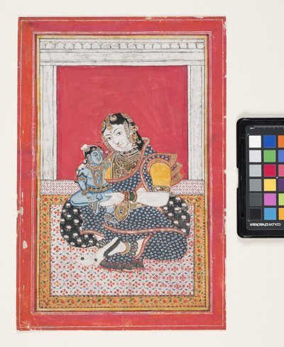 Krishna And Yashoda by Indian School