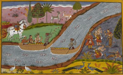 Lakshmana begs Sita