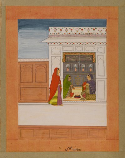 Month of Pausha, page from a Baramasa series, c.1750 by Indian School