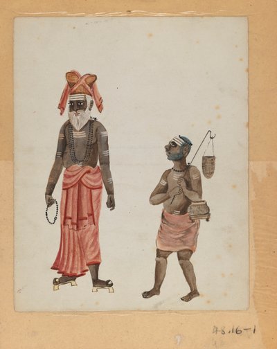 One of a set of nine images showing Indians in different professions by Indian School