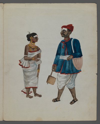 One of a set of nine images showing Indians in different professions by Indian School