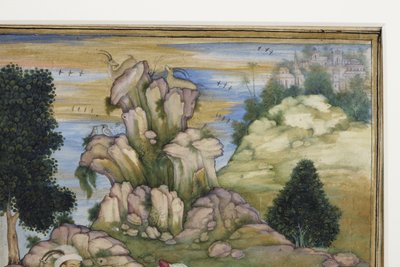 Picnicking in the course of a hunt (detail) by Indian School