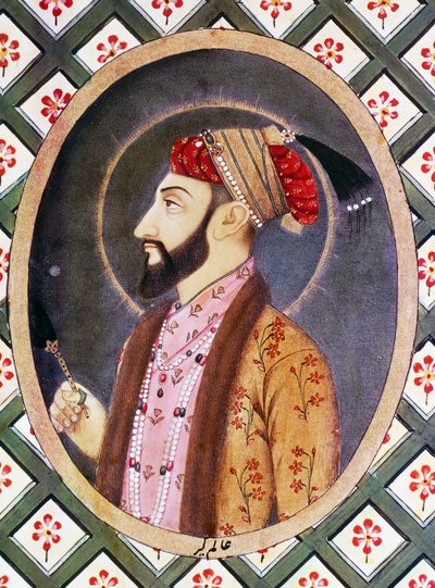 Portrait of Mughal Emperor Aurangzeb known as Alamgir I (1618-1707), ruler of India from 1658 to 1717 by Indian School