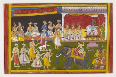 Rama hears a dog’s plea for justice, while a brahmin returns to his monastery by Indian School