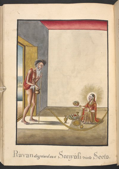 Ravana, demon king of Lanka by Indian School