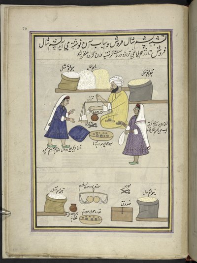 Raw shawl wool being distributed to women for spinning by Indian School