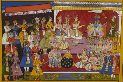 Rama thanks his allies, gives them gifts, and allows them to return to their kingdoms by Indian School