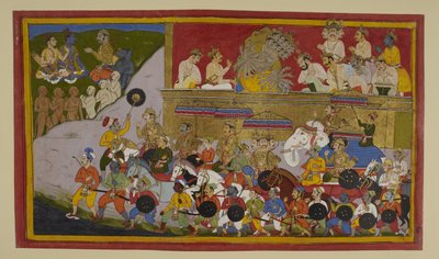 Ravana’s brothers and sons prepare for battle after Kumbhakarna’s death by Indian School
